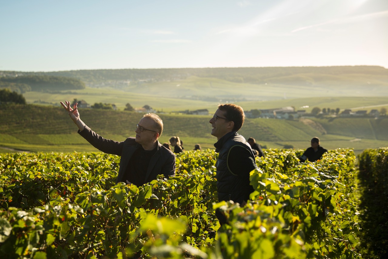 Richard Geoffroy and Vincent Chaperon at Dom Perignon. Photo Courtesy of Pascal Montary