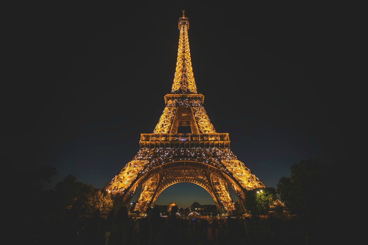 eiffel tower at night